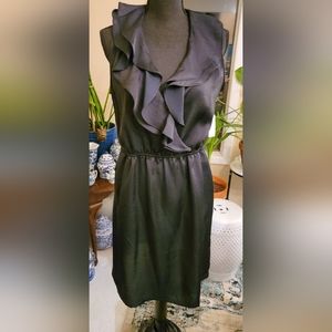 NWT Old Navy Black Ruffle Collar Dress M